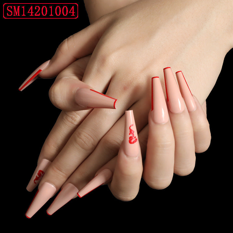Trapezoidal coffin fake nails-1
