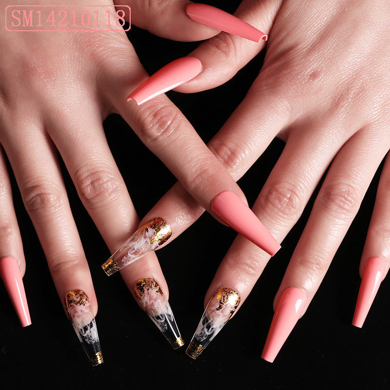 Trapezoidal coffin fake nails-12