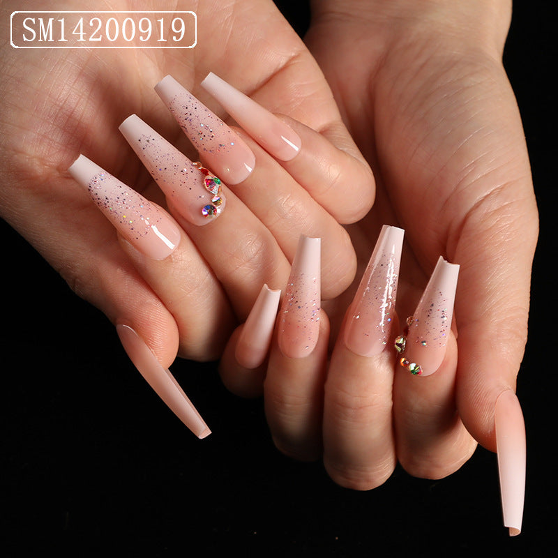 Trapezoidal coffin fake nails-5